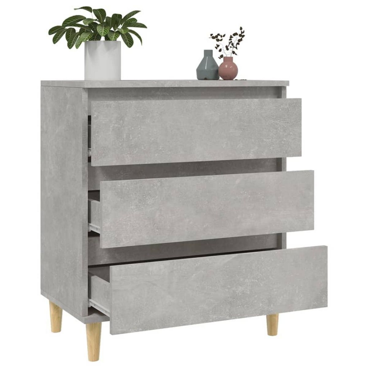 VIDAXL Buffet Gris beton 60x35x70 cm Bois d'ingenierie