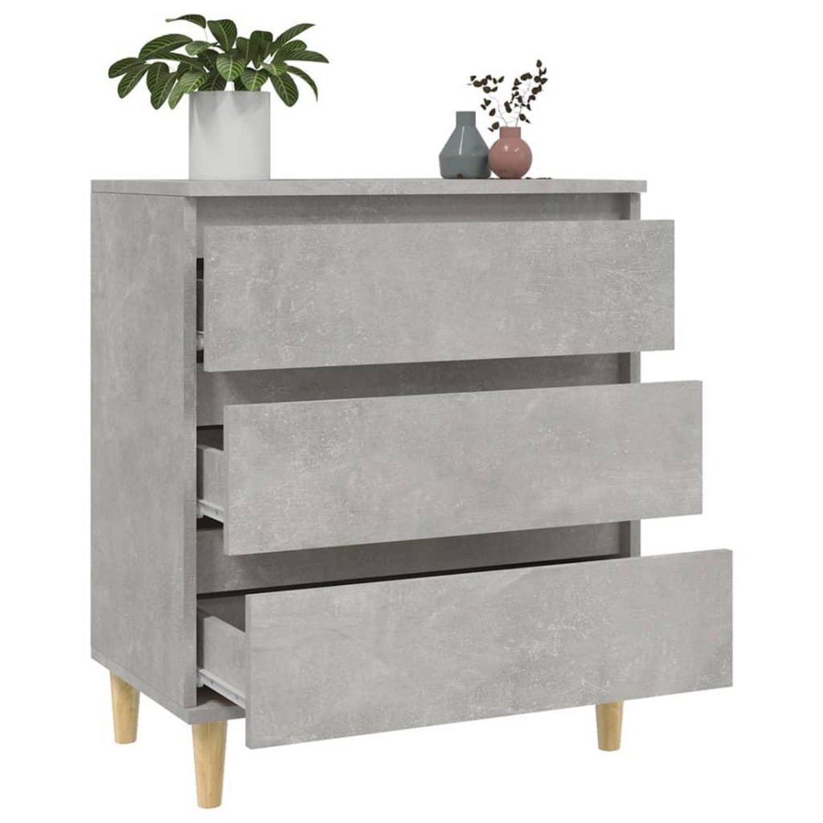 VIDAXL Buffet Gris beton 60x35x70 cm Bois d'ingenierie
