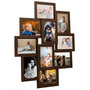 Voir la diapositive 1 : VIDAXL Collage de cadres photo de photo 10x(10x15 cm) Marron fonce MDF