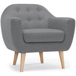 Paris Prix Fauteuil Scandinave Tissu  Lopy  78cm Gris