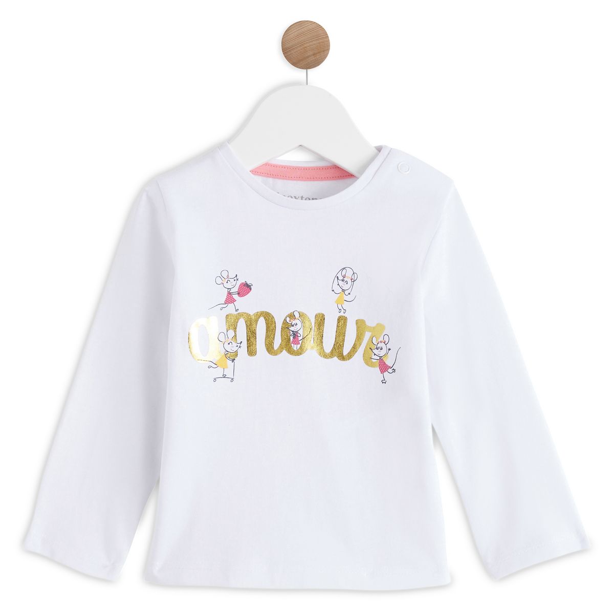 INEXTENSO T-shirt manches longues souris bébé fille