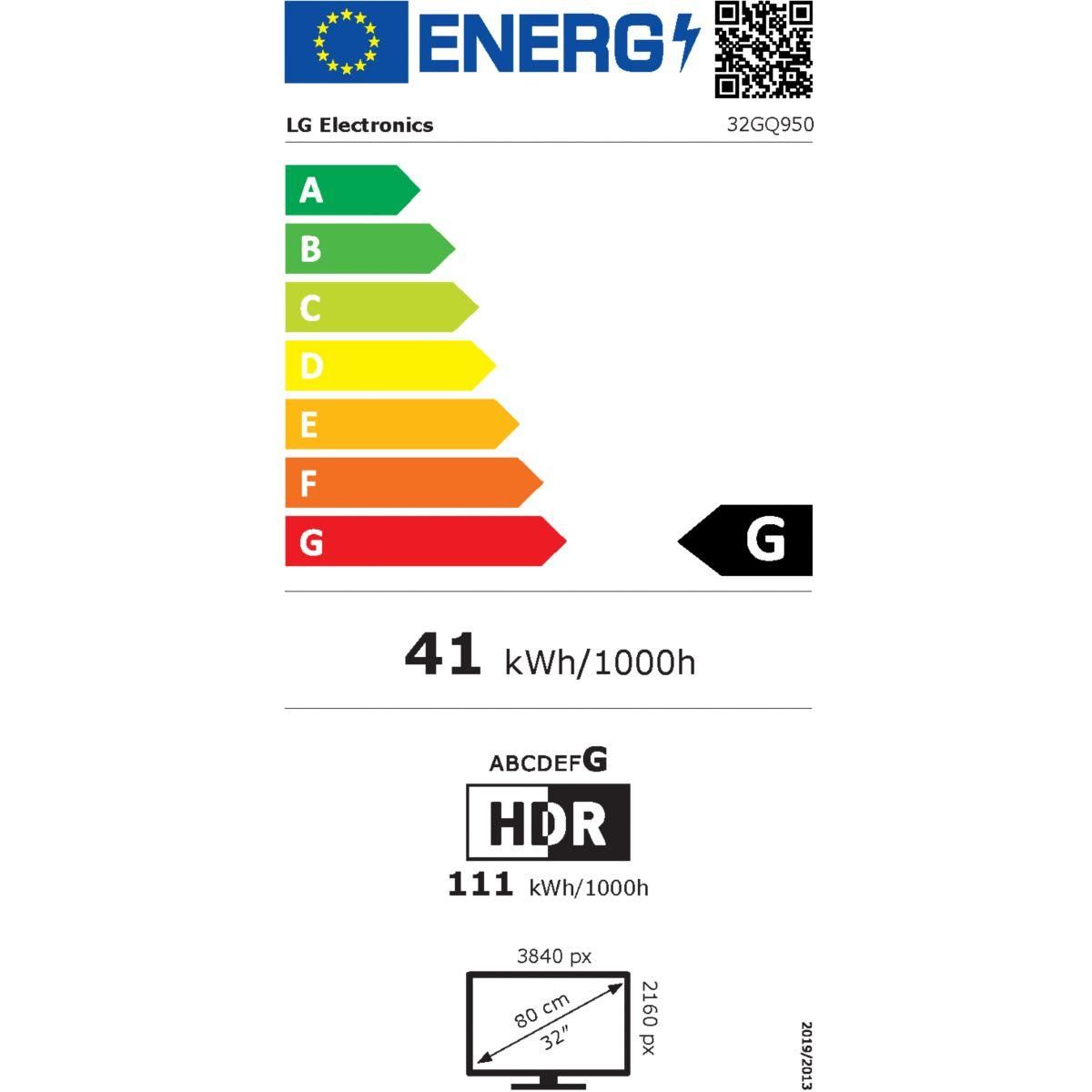 LG Ecran PC Gamer ULTRAGEAR 32GQ950P-B Plat 32'' Nano IPS