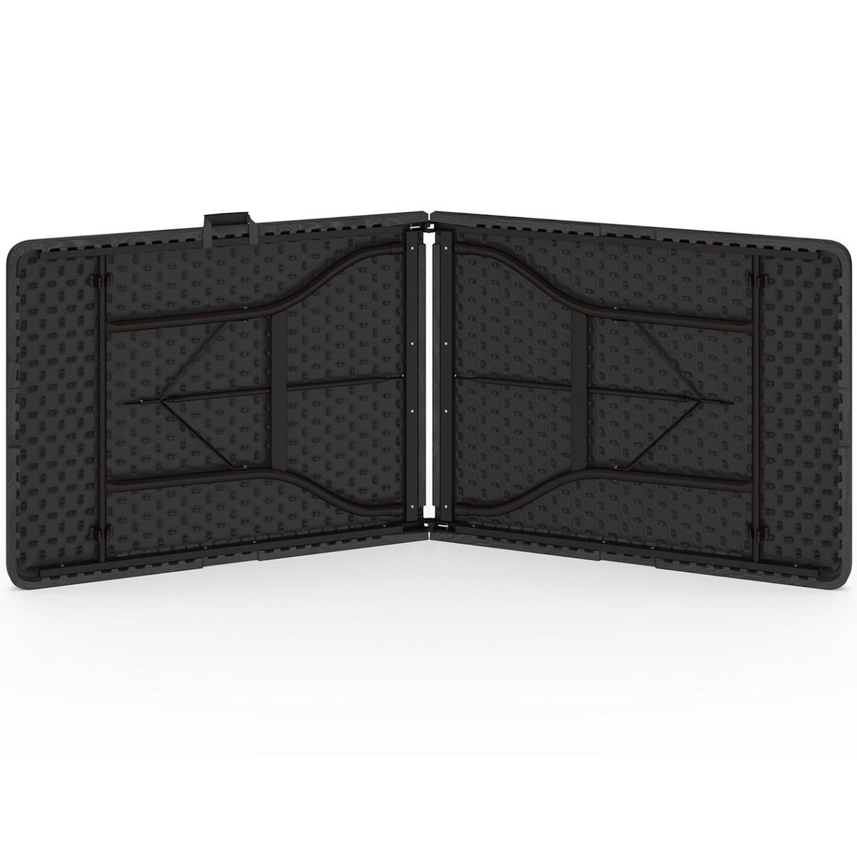 ID MARKET Table pliante d'appoint portable 180 CM pour camping ou réception bois noir