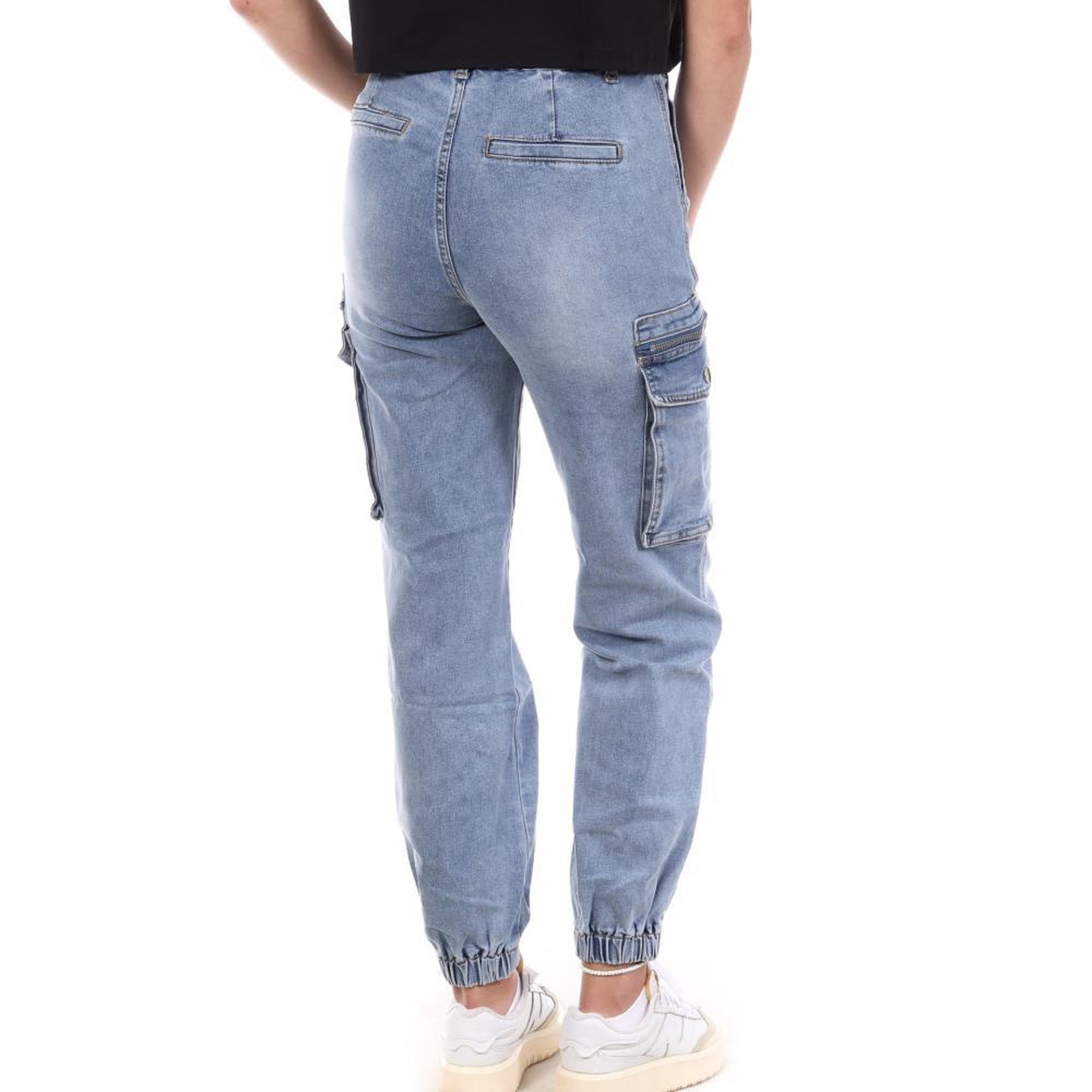 Voir la diapositive 2 : MONDAY PREMIUM Pantalon Cargo Bleu Femme Monday Premium 3178
