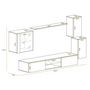 Voir la diapositive 3 : Paris Prix Ensemble Meuble TV  Switch XXIII  250cm Gris & Naturel