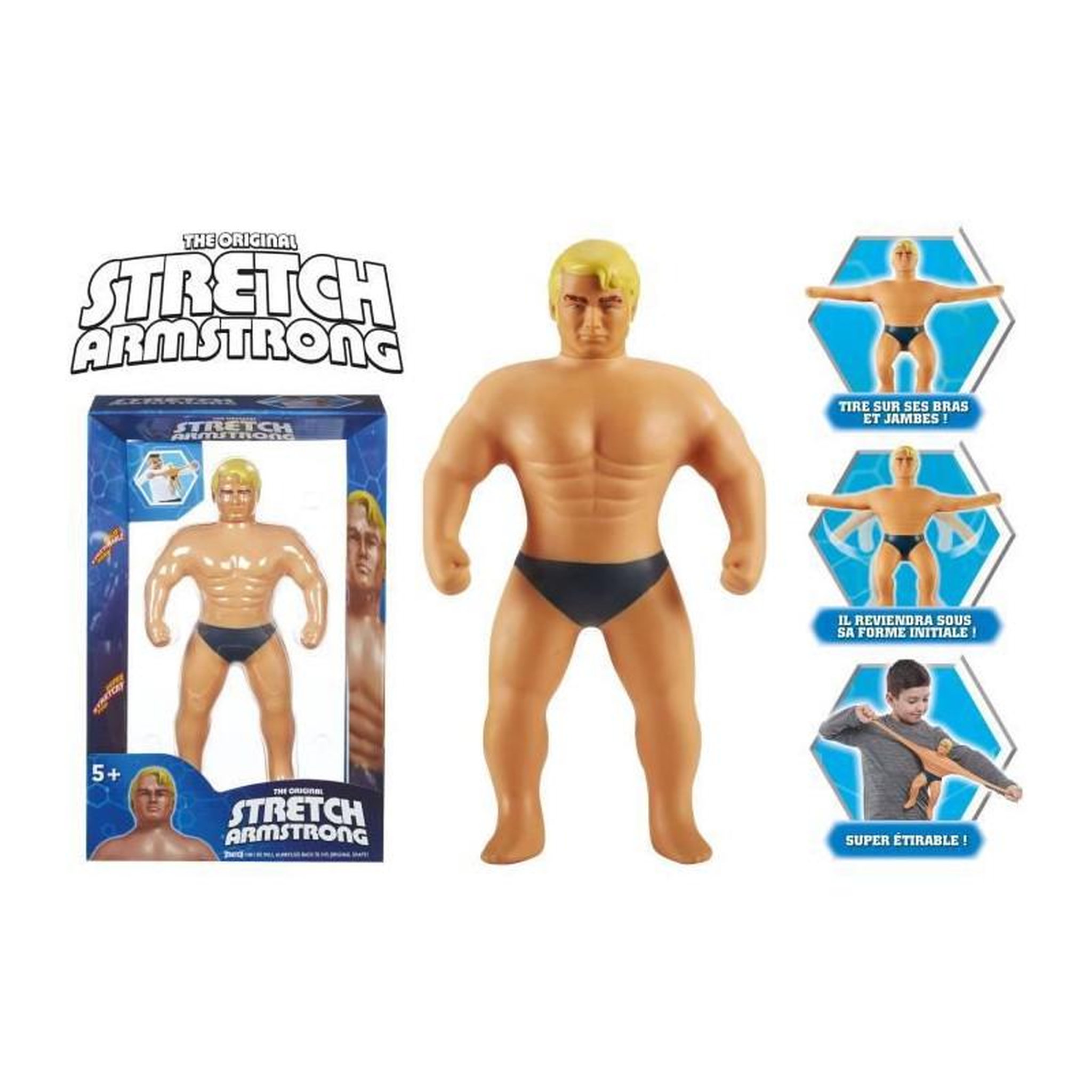 Voir la diapositive 2 : Giochi Preziosi STRETCH ARMSTRONG, Personnage de 25 cm, Personnage étirable, Stretch Armstrong, Jouet pour enfants des 5 ans, TRE03