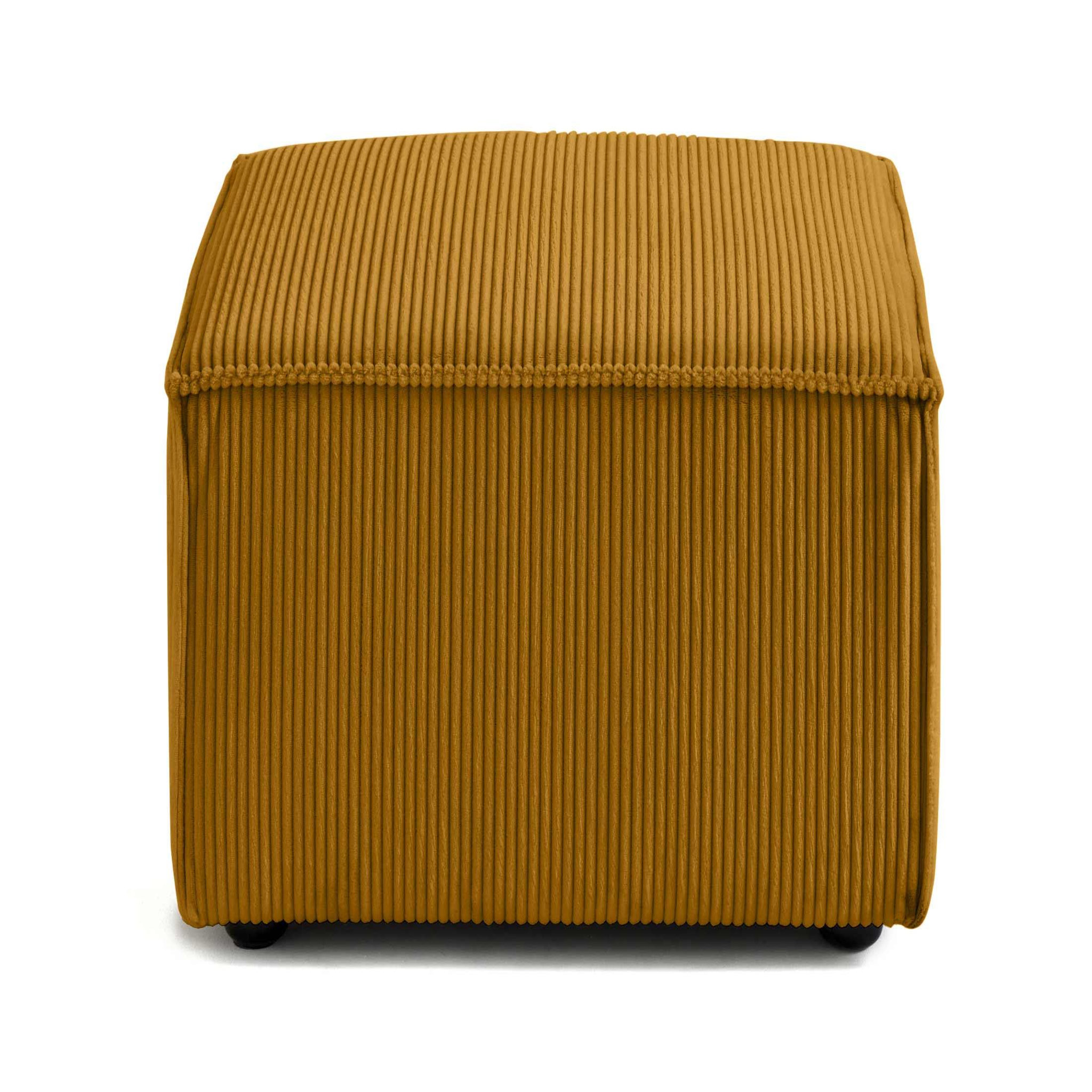 Voir la diapositive 5 : BEST MOBILIER Arty - pouf d'appoint - en velours côtelé