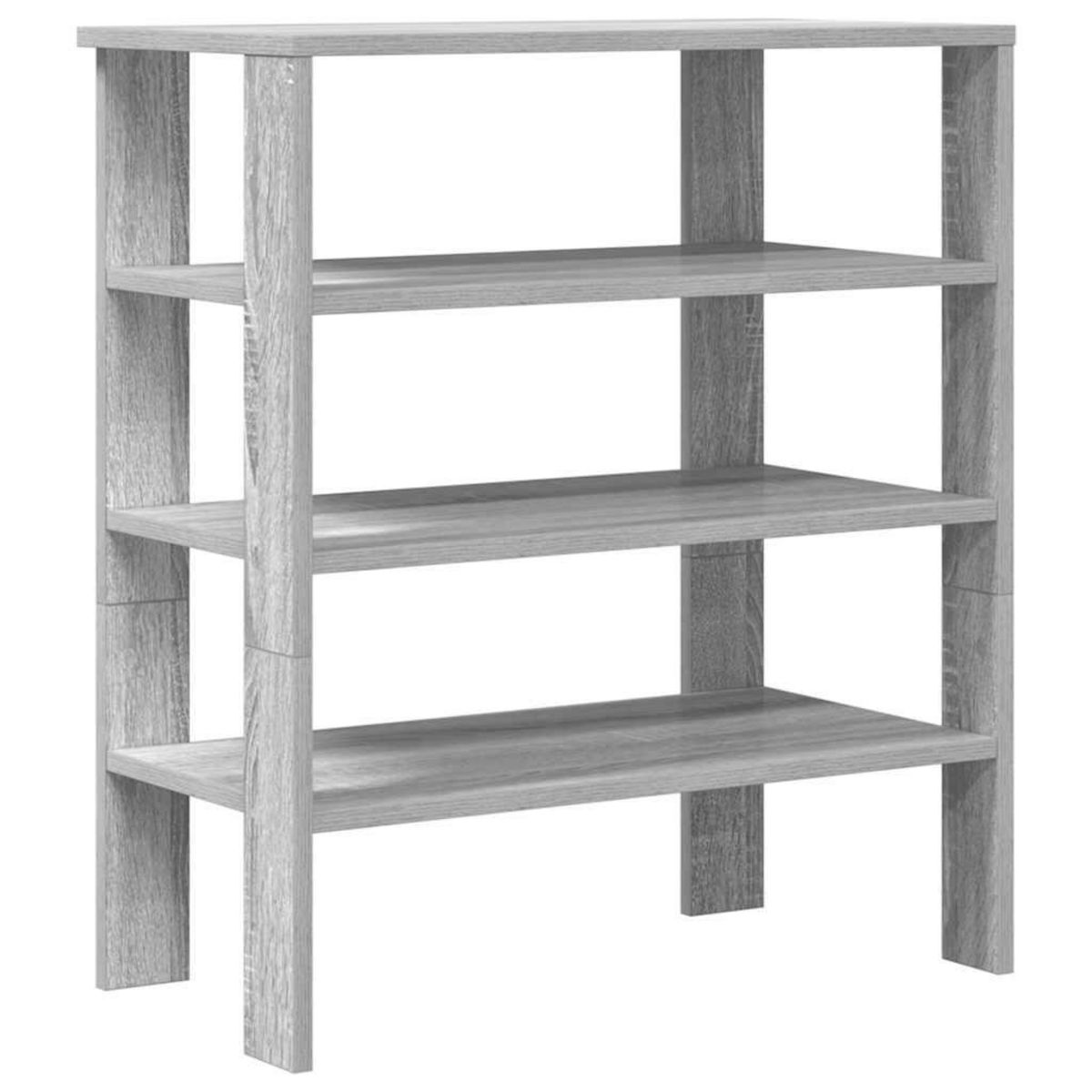 VIDAXL Etagere a chaussures sonoma gris 61x32x70 cm bois d'ingenierie