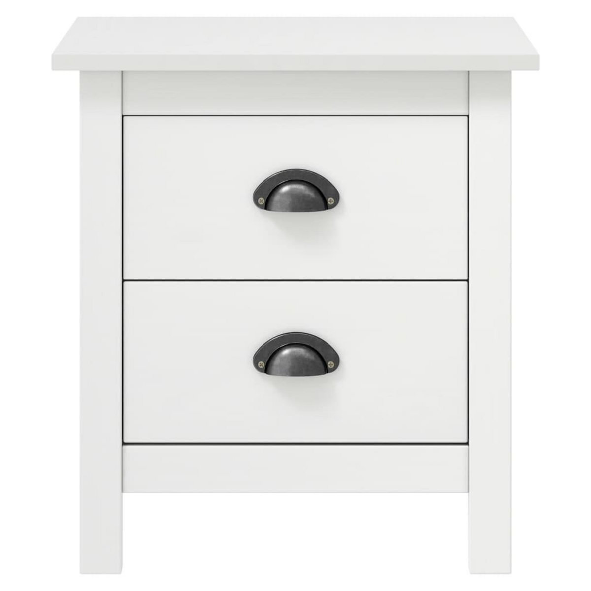 VIDAXL Tables de chevet Hill 2 pcs Blanc 46x35x49,5 cm Bois pin solide