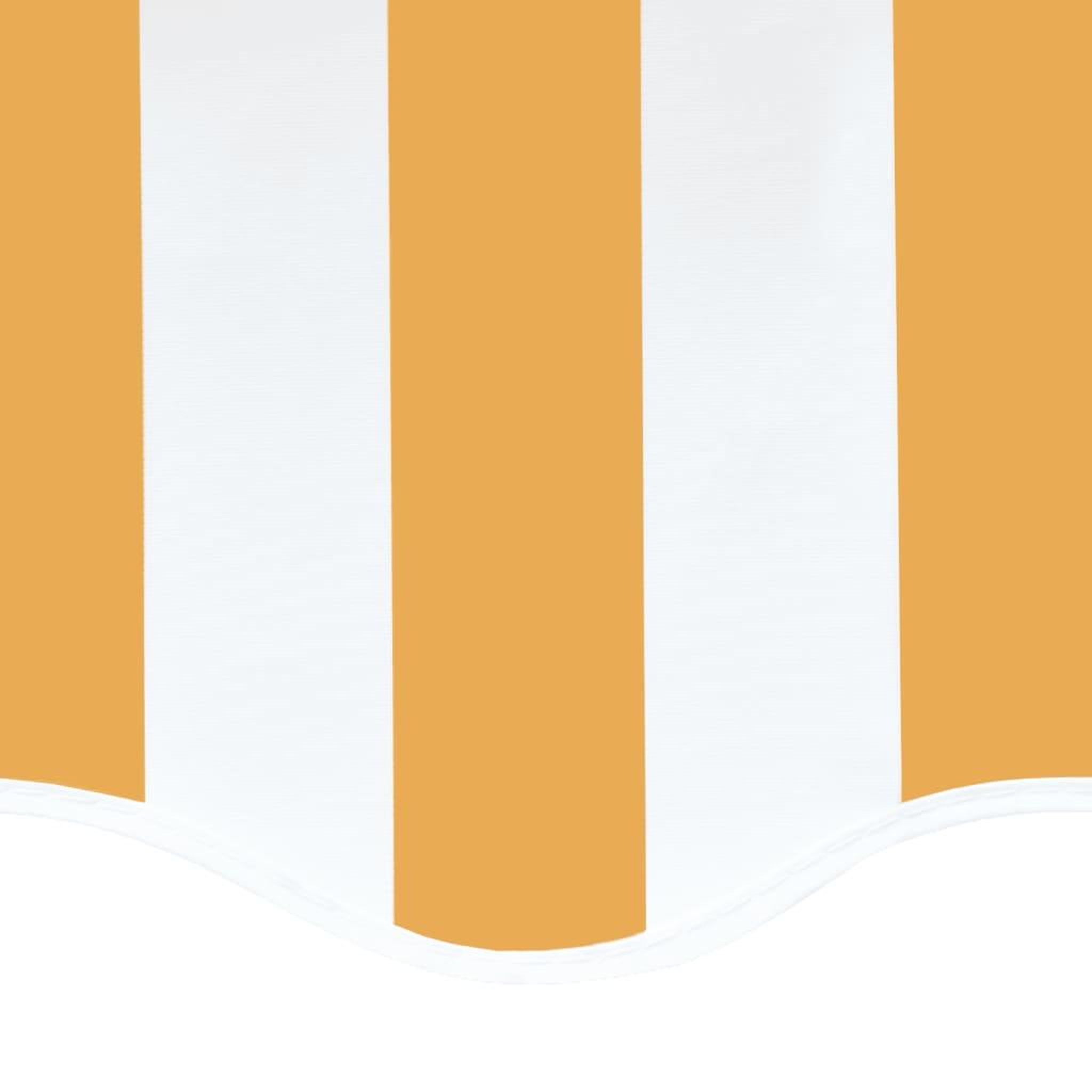 Voir la diapositive 5 : VIDAXL Tissu de remplacement pour auvent Jaune et blanc 4x3,5 m