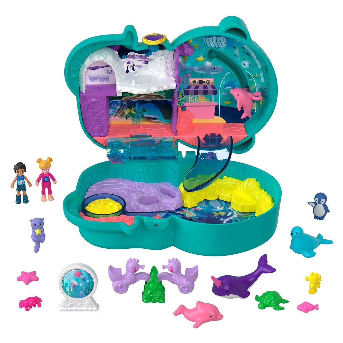 POLLY POCKET Mini poupée Polly Pocket - Coffret loutre aquatique