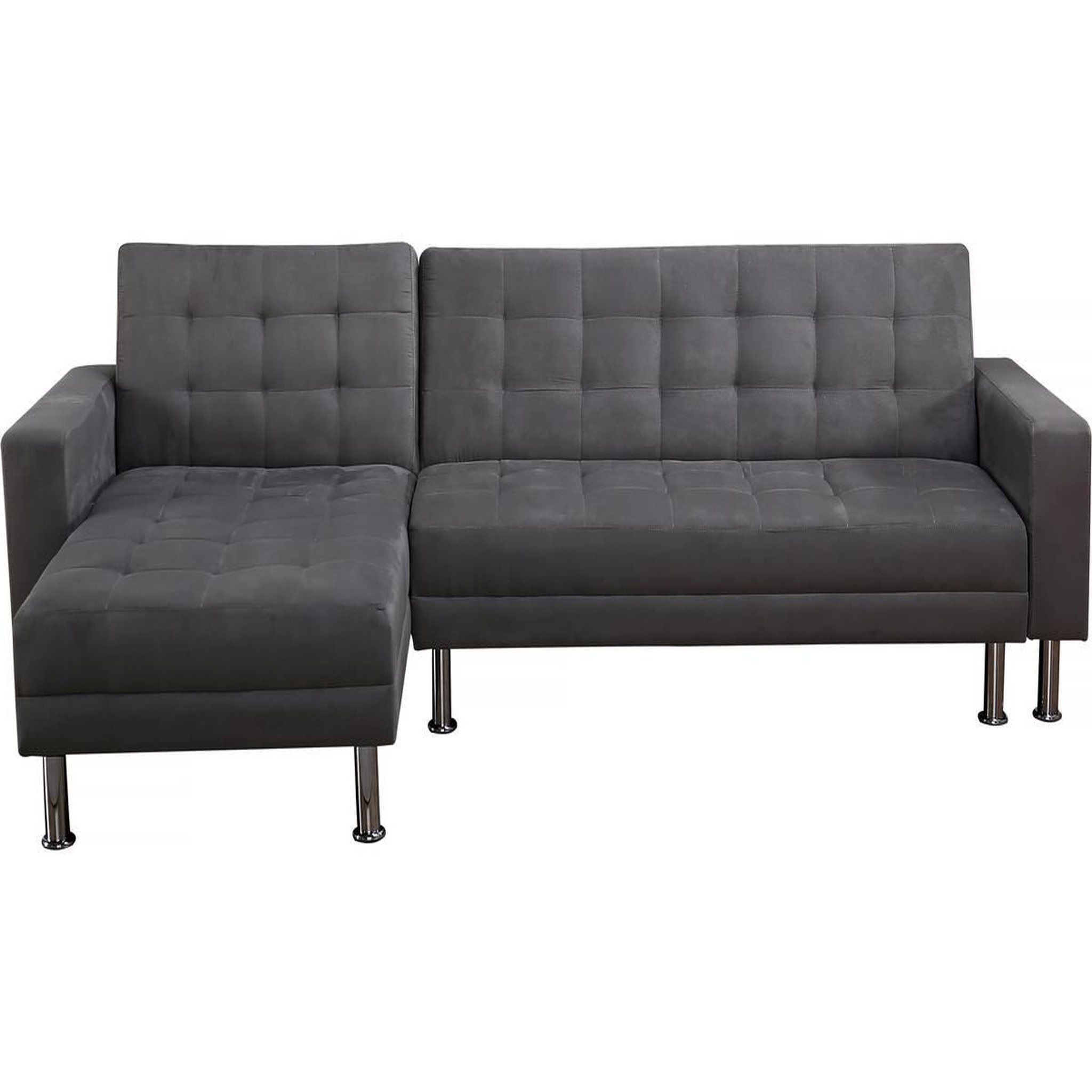 Voir la diapositive 3 : Habitat et Jardin Canapé d'angle convertible et réversible  theo - 4 places - gris