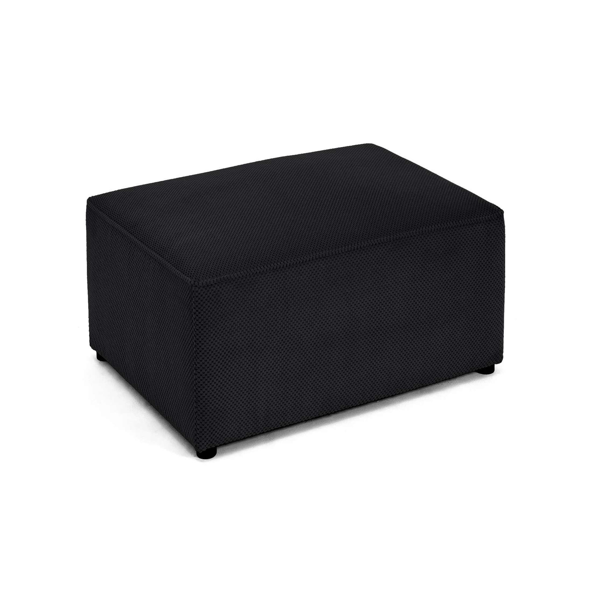Voir la diapositive 2 : BEST MOBILIER Topaze - pouf - en velours texturé