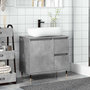 Voir la diapositive 3 : VIDAXL Armoire de salle de bain gris beton 65x33x60 cm