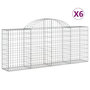 Voir la diapositive 2 : VIDAXL Paniers a gabions arques 6 pcs 200x30x80/100 cm Fer galvanise