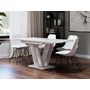 Voir la diapositive 4 : BEST MOBILIER Xandriel - table à manger extensible - blanc - 4 à 6 personnes