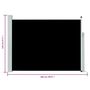 Voir la diapositive 6 : VIDAXL Auvent lateral retractable de patio 120x500 cm Noir