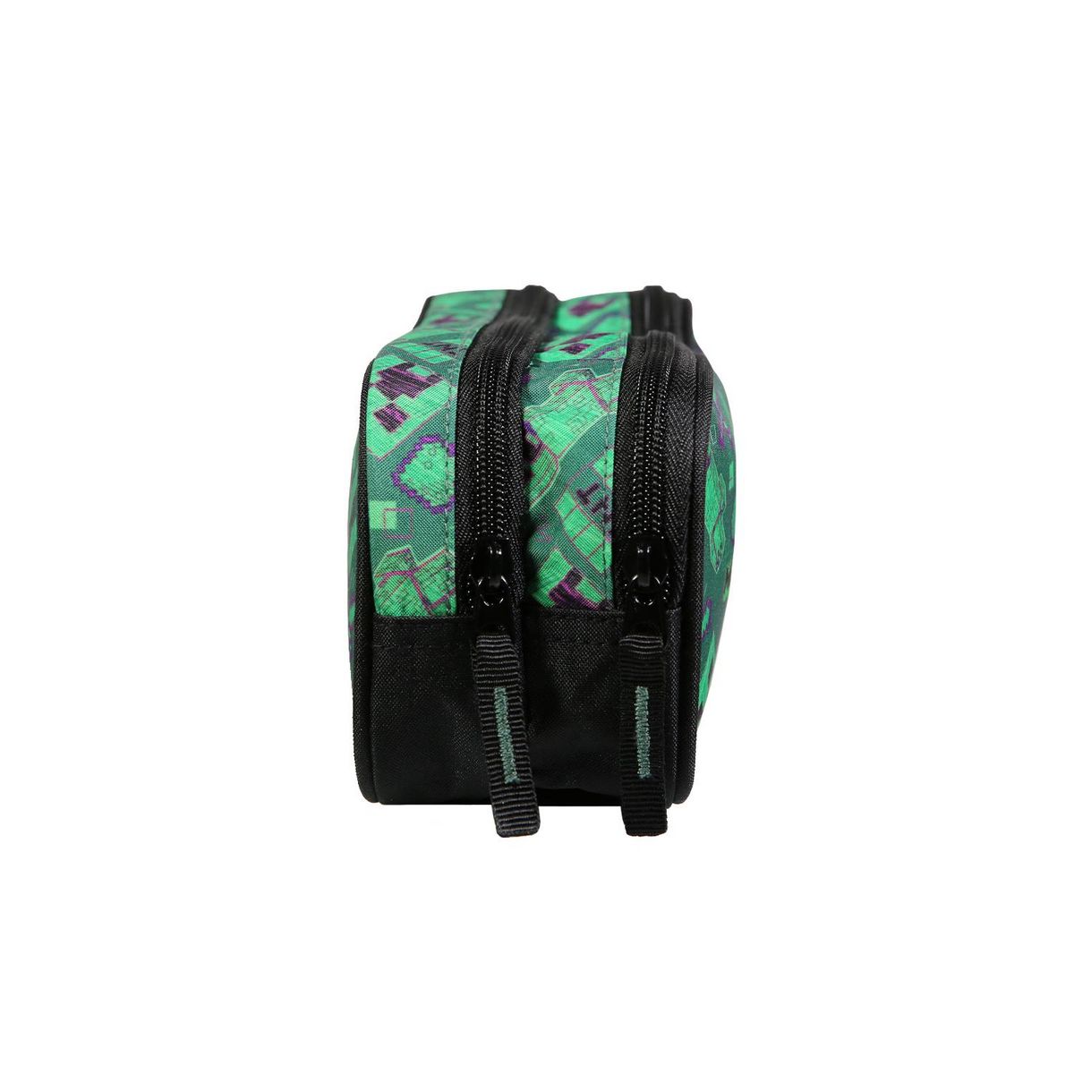 Bagtrotter BAGTROTTER  Trousse scolaire 2 compartiments Minecraft Vert
