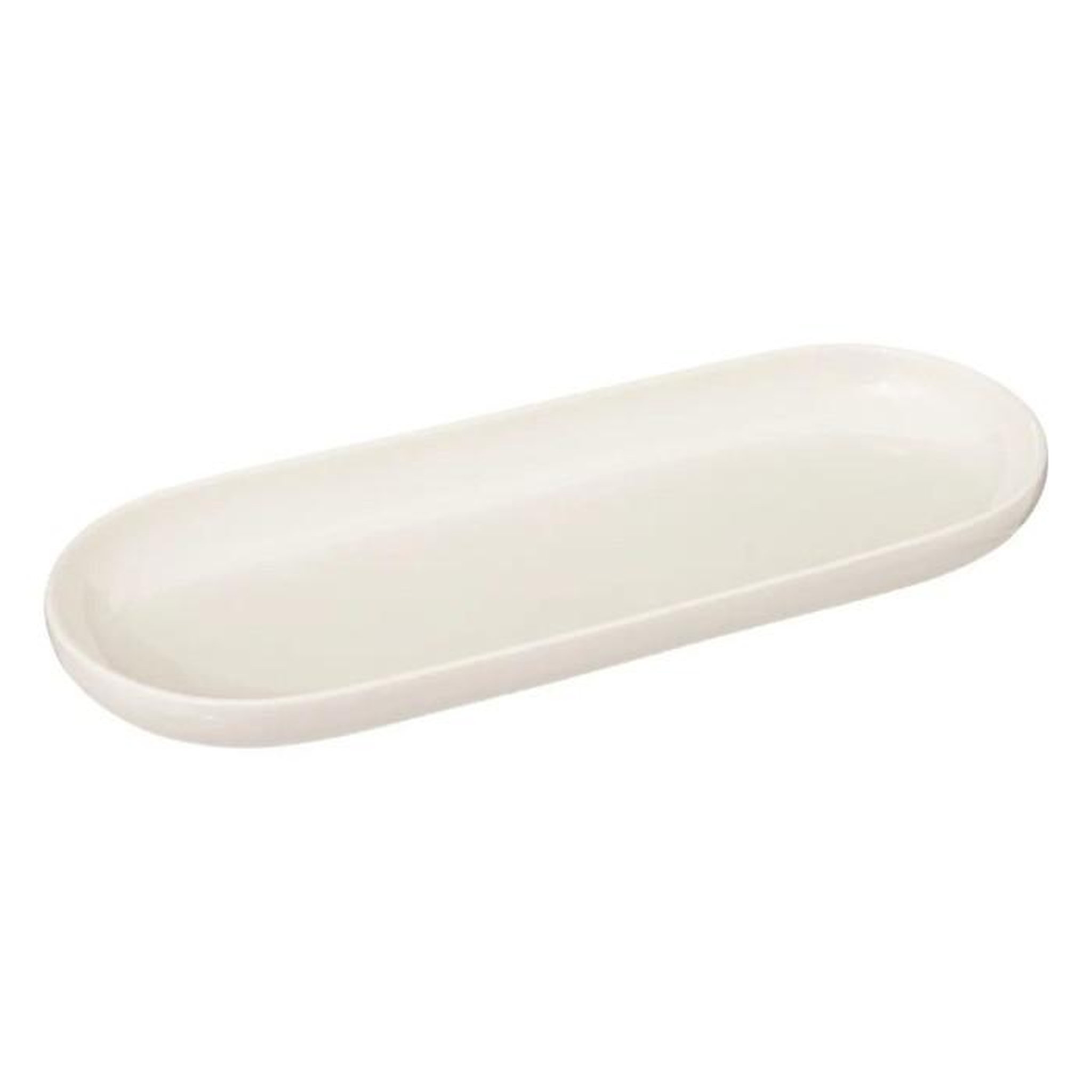 SECRET DE GOURMET Plat de Présentation Ovale  Nora  23cm Blanc