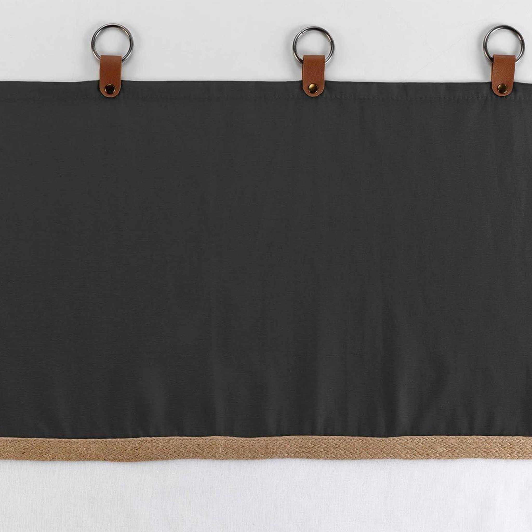 Voir la diapositive 3 : Douceur d'Intérieur Rideau voilage à anneaux  leana  140x240cm noir