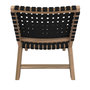 Voir la diapositive 3 : Rendez vous déco Fauteuil de jardin en teck et sangles en tissu noir-Tao