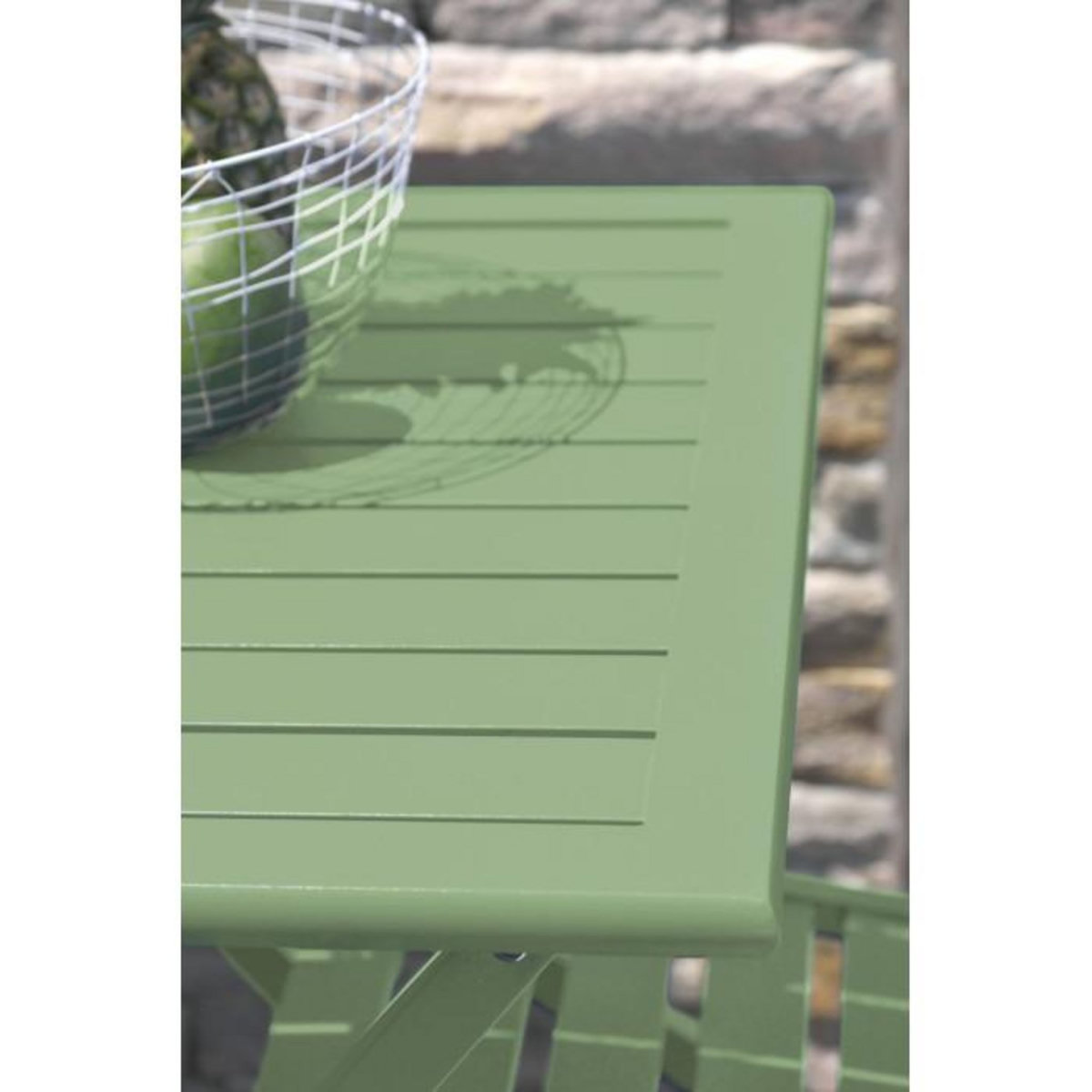 Paris Prix Table de Jardin Pliante  Marius  70cm Vert Lagune