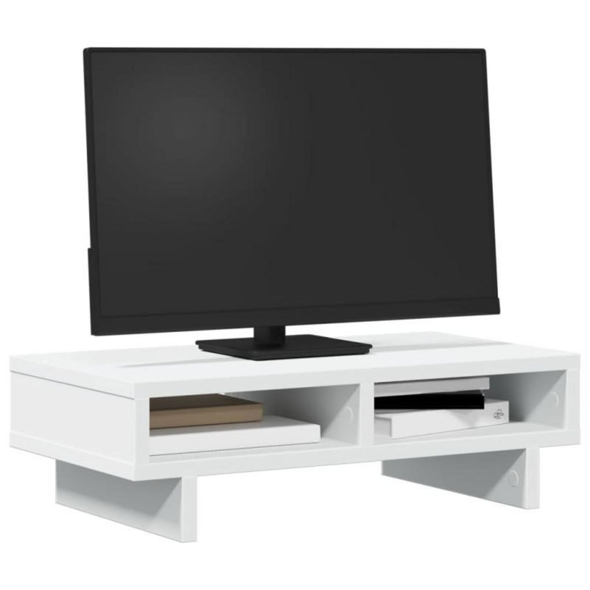 VIDAXL Support de moniteur blanc 50x27x15 cm bois d ingénierie