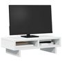 Voir la diapositive 3 : VIDAXL Support de moniteur blanc 50x27x15 cm bois d ingénierie