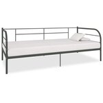 VIDAXL Cadre de lit de repos sans matelas gris métal 90x200 cm