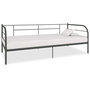 Voir la diapositive 1 : VIDAXL Cadre de lit de repos sans matelas gris métal 90x200 cm