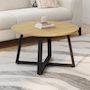 Voir la diapositive 2 : ID MARKET Table basse ronde SELMA 70 cm bois et noir
