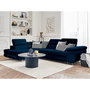 Voir la diapositive 5 : BEST MOBILIER Pablo - canapé d'angle gauche - 5 places - convertible avec coffre et têtières réglables - en velours