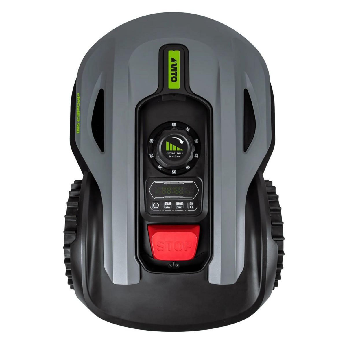 VITO Robot Tondeuse 20V Batterie 2.5Ah 500m2 - Station de charge - Cable périphérique 130m- Autonomie 1h30 VITO