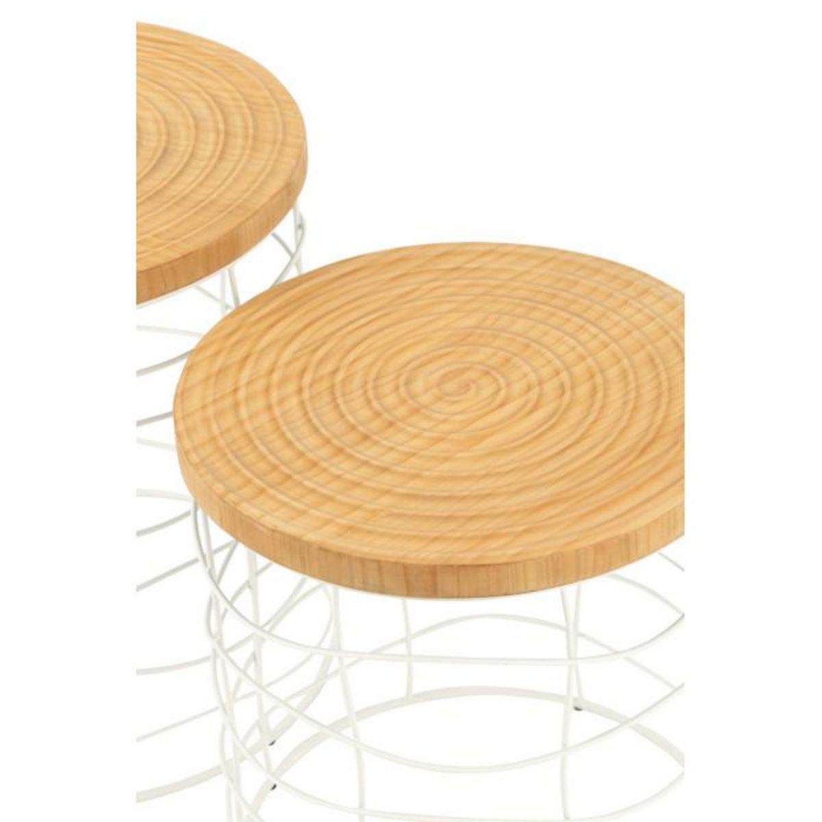 Paris Prix Lot de 2 Tables d'Appoint Gigognes  Brittney  50cm Naturel