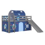 Paris Prix Pack - Lit Enfant, Tente, 3 Pochettes & Tunnel  Pino Astronaute II  Gris