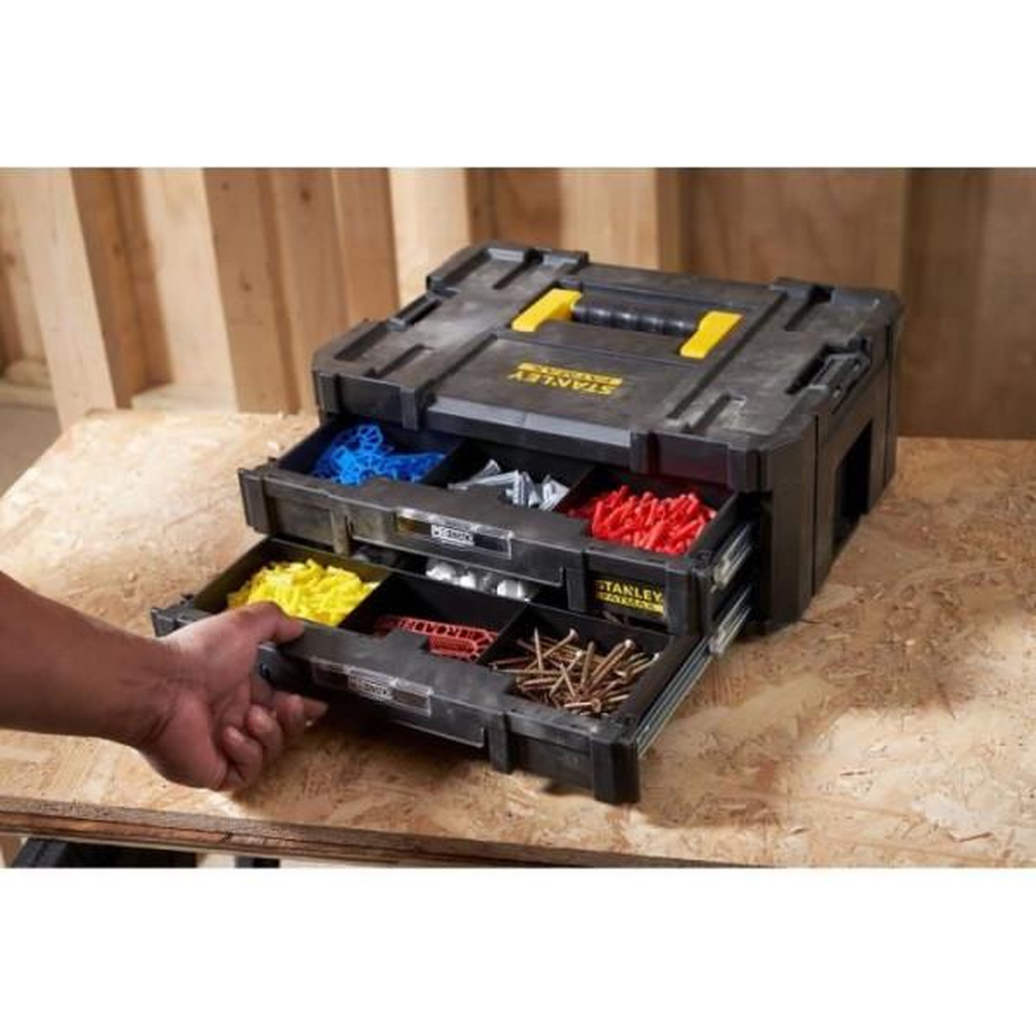 Voir la diapositive 5 : Stanley Mallette grand volume avec porte-outils tstak-fatmax stanley 23l - 44 x 33,17 x 32,61 cm - fmst1-71971