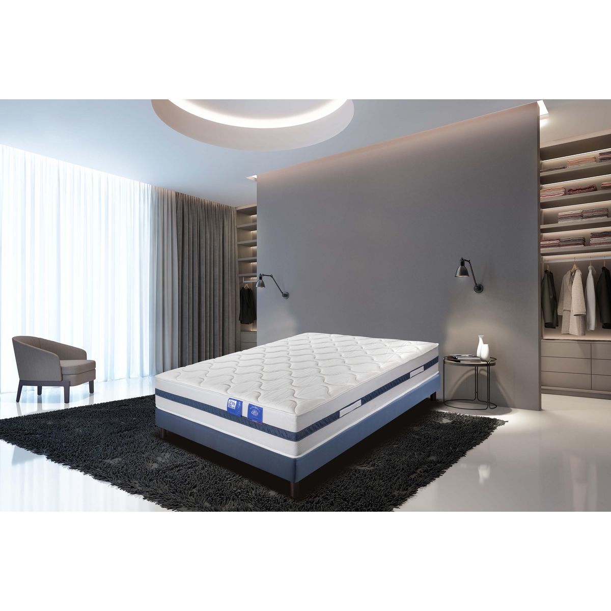Matelas ressorts ensachés, épaisseur 30 cm  160x200 cm PALAIS ROYAL 