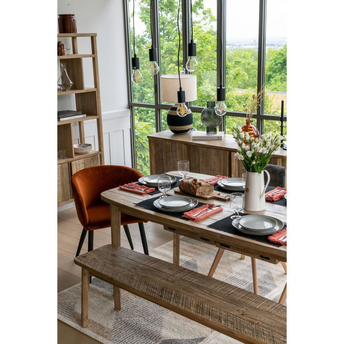 ATMOSPHERA Set de table en coton MAHA