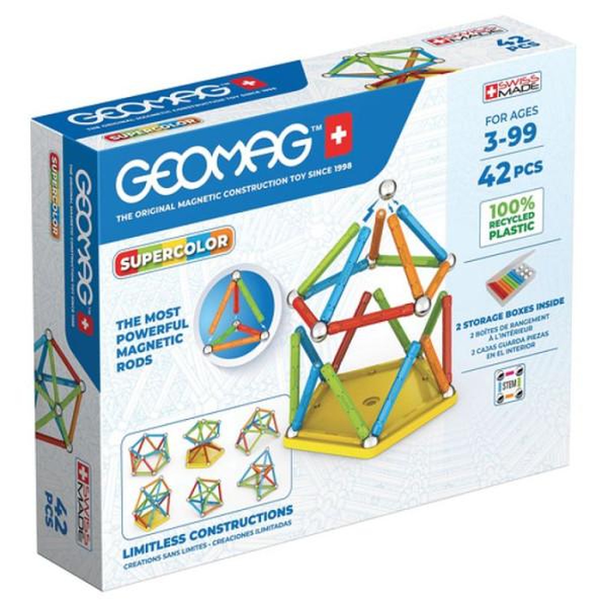 Geomag Geomag Super Color Recycled 42 pieces multicolores
