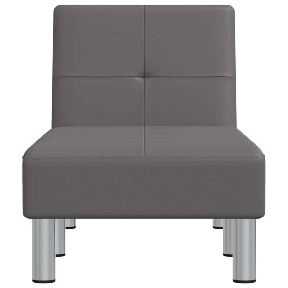 VIDAXL Chaise longue gris similicuir