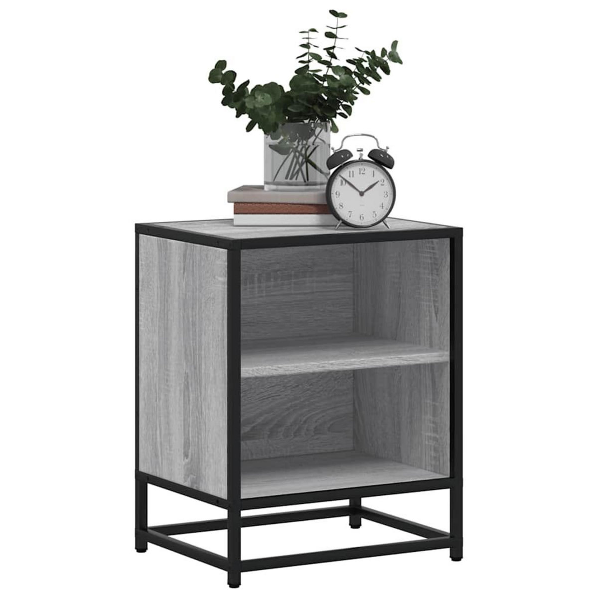 VIDAXL Table de chevet sonoma gris 40x31x50 cm bois d'ingenierie metal