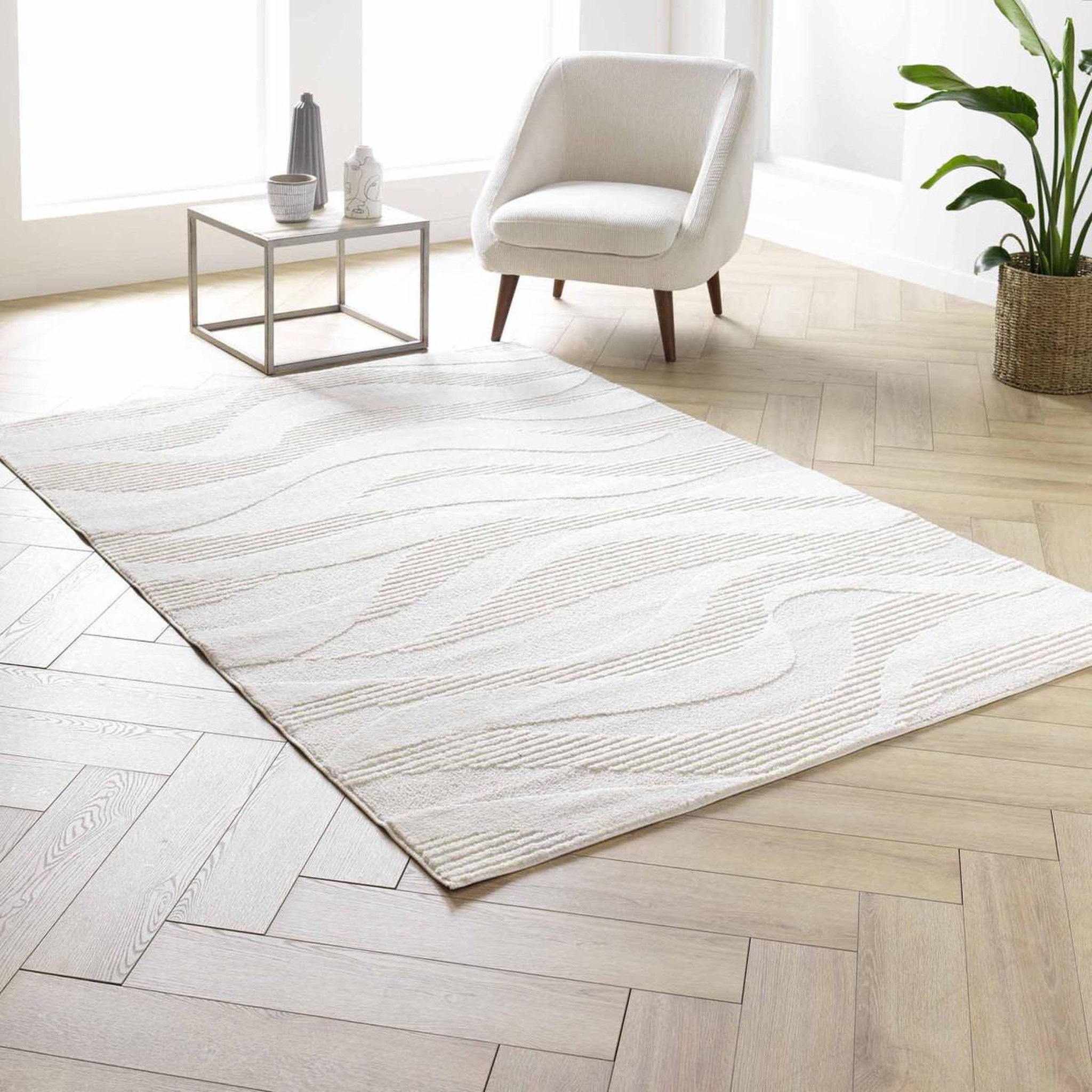 Voir la diapositive 4 : Douceur d'Intérieur Tapis déco en relief  jalisco  160x230cm naturel