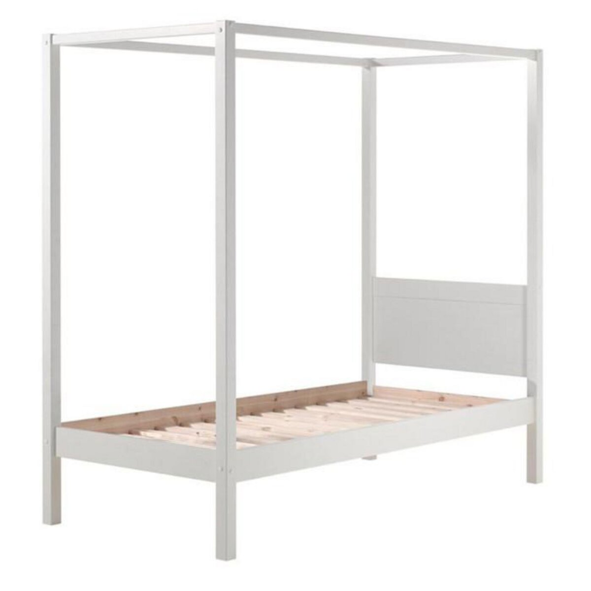 Paris Prix Lit Enfant à Baldaquin  Pino  90x200cm Blanc