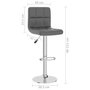 Voir la diapositive 6 : VIDAXL Tabouret de bar Gris Similicuir