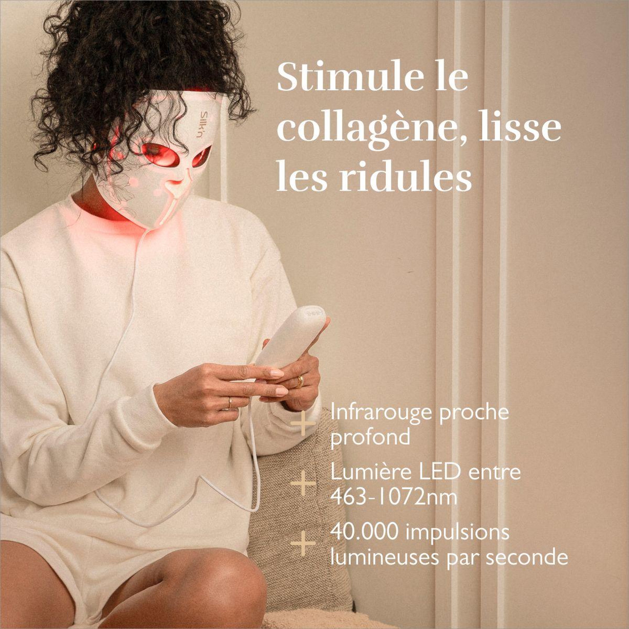 Voir la diapositive 3 : SILK'N Masque LED visage EMS Face Mask  FLME1PE1001