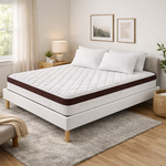 NUITS D'OR Ensemble Sommier Tapissier et Matelas Soutien Très Ferme. Coloris disponibles : Noir, Gris, Blanc