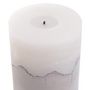Voir la diapositive 2 : Paris Prix Bougie Ronde Led  Base Ciment  10cm Blanc
