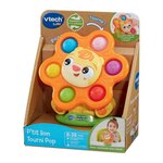 VTECH Jouet éducatif Ptit Lion Tourni Pop en plastique réutilisé pour bébés de 6 à 36 mois
