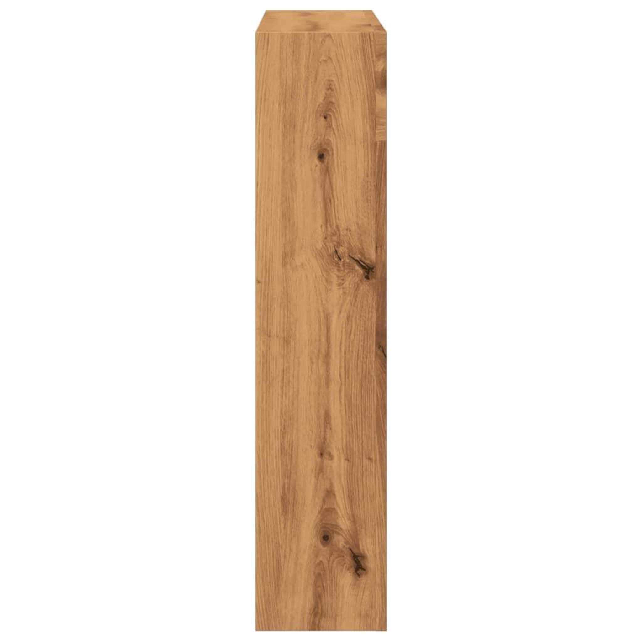 Voir la diapositive 5 : VIDAXL Cadre de cheminee chene artisanal 81x18x82 cm bois ingenierie