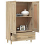 Voir la diapositive 4 : VIDAXL Buffet haut Chene sonoma 70x31x115 cm Bois d'ingenierie